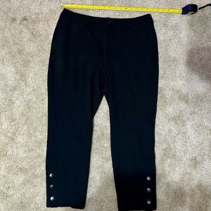 Black Pants with Button Detail